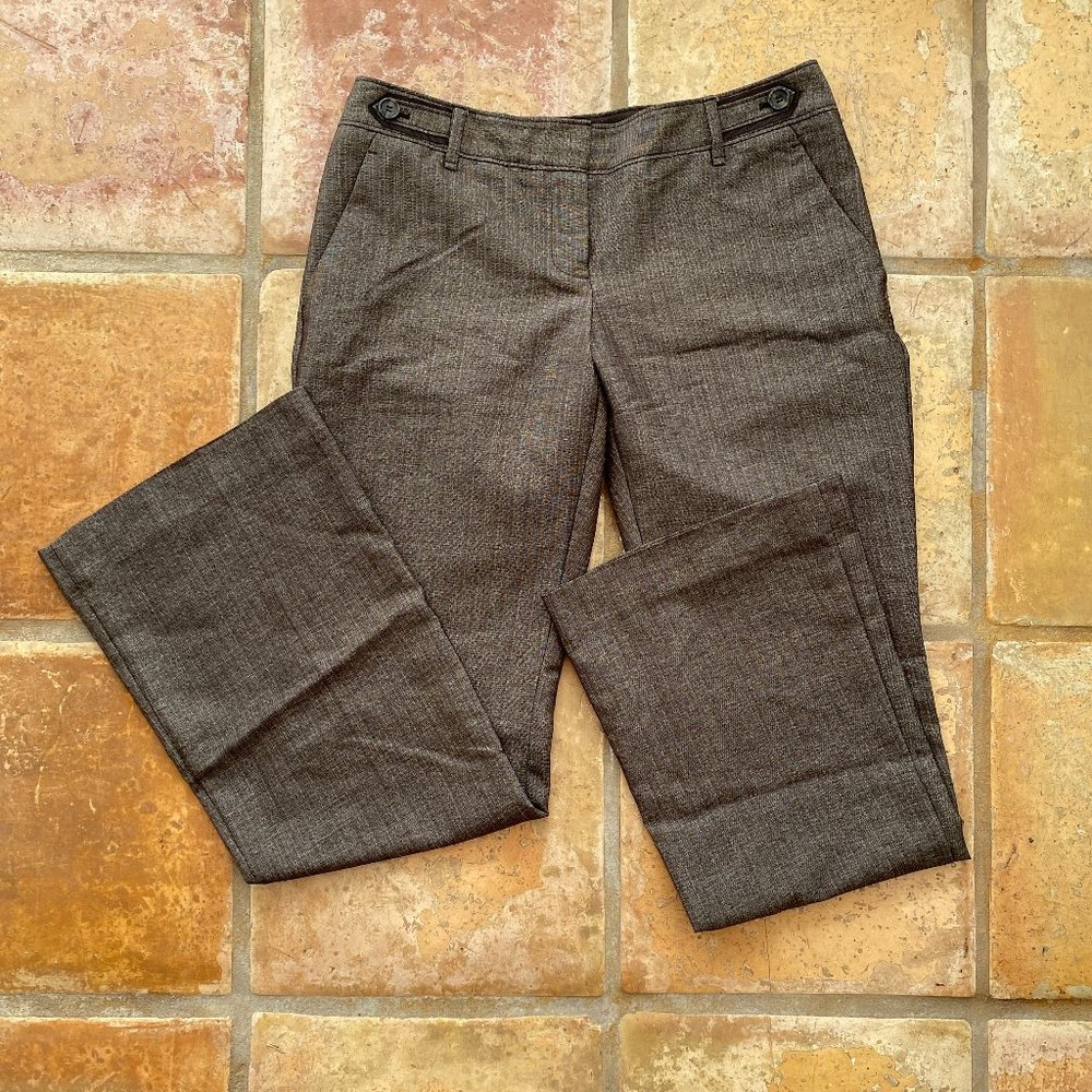 The Limited Women Pants Size 6 BrownDrew Fit Flared Dress Slacks Trouser Office